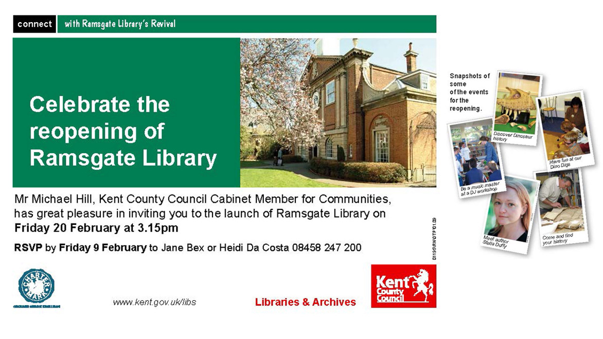 Ramsgate Library Reopening Ceremony Invitation