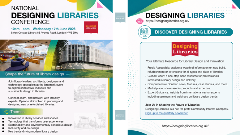 Designing Libraries Conference 2026 Brochure