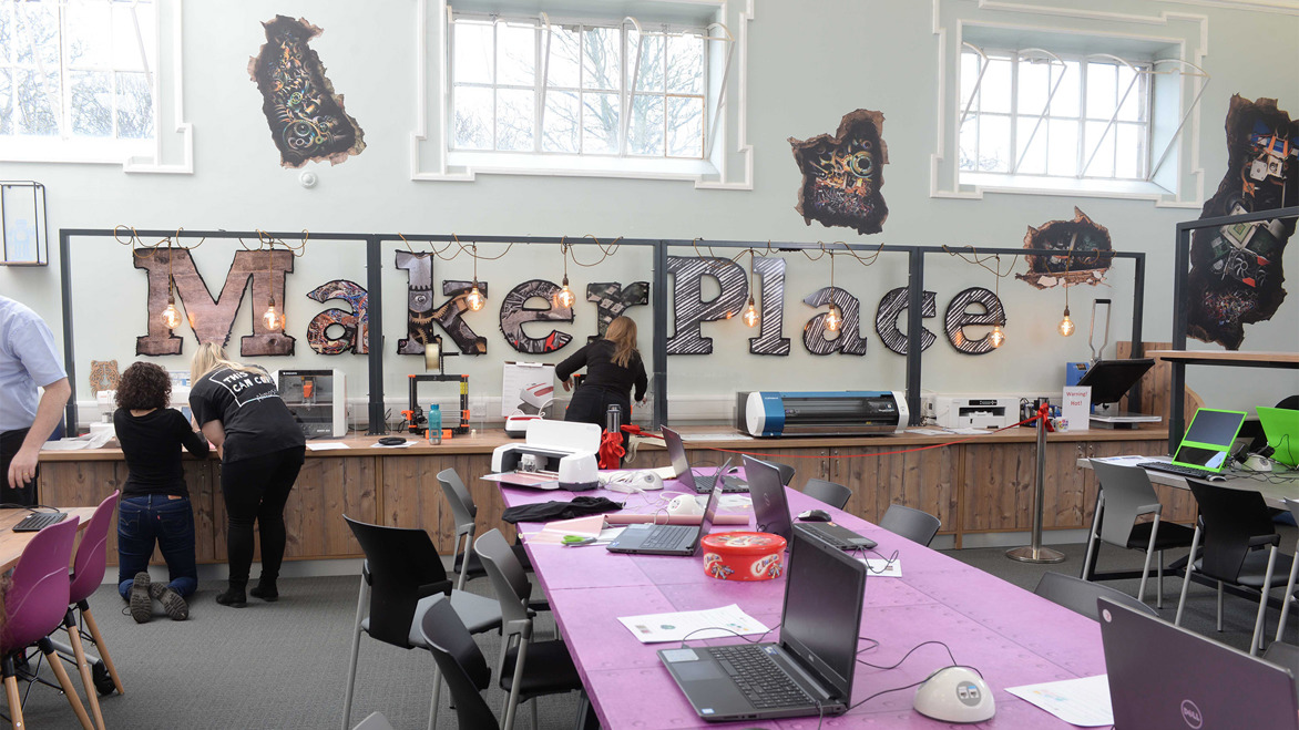 The Makerplace workshop room in the central library