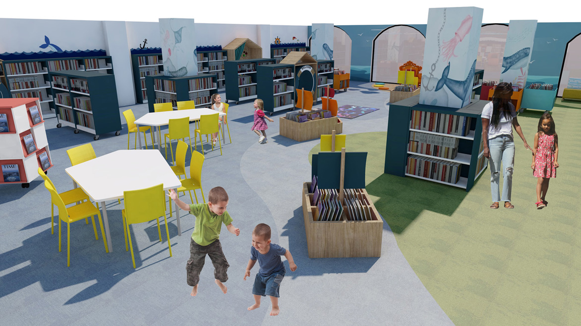 The Design Concept St Helier Children's Library 3D render drawing