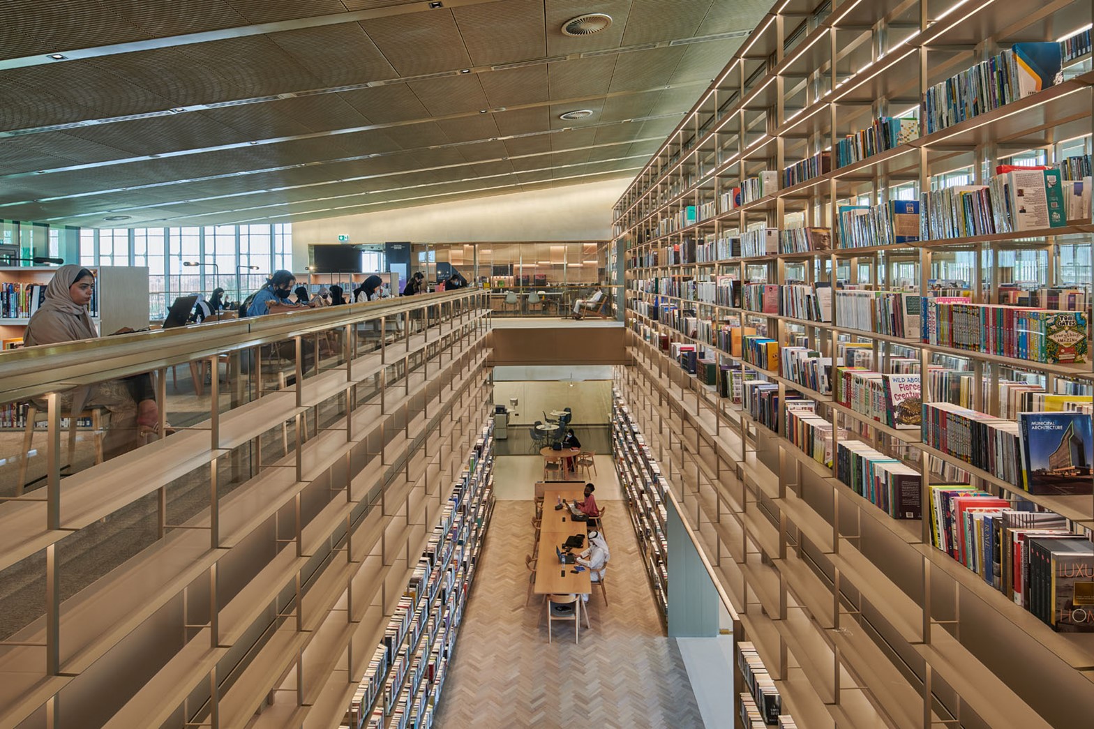 Another photograph of the mezzanine area in The House of Wisdom