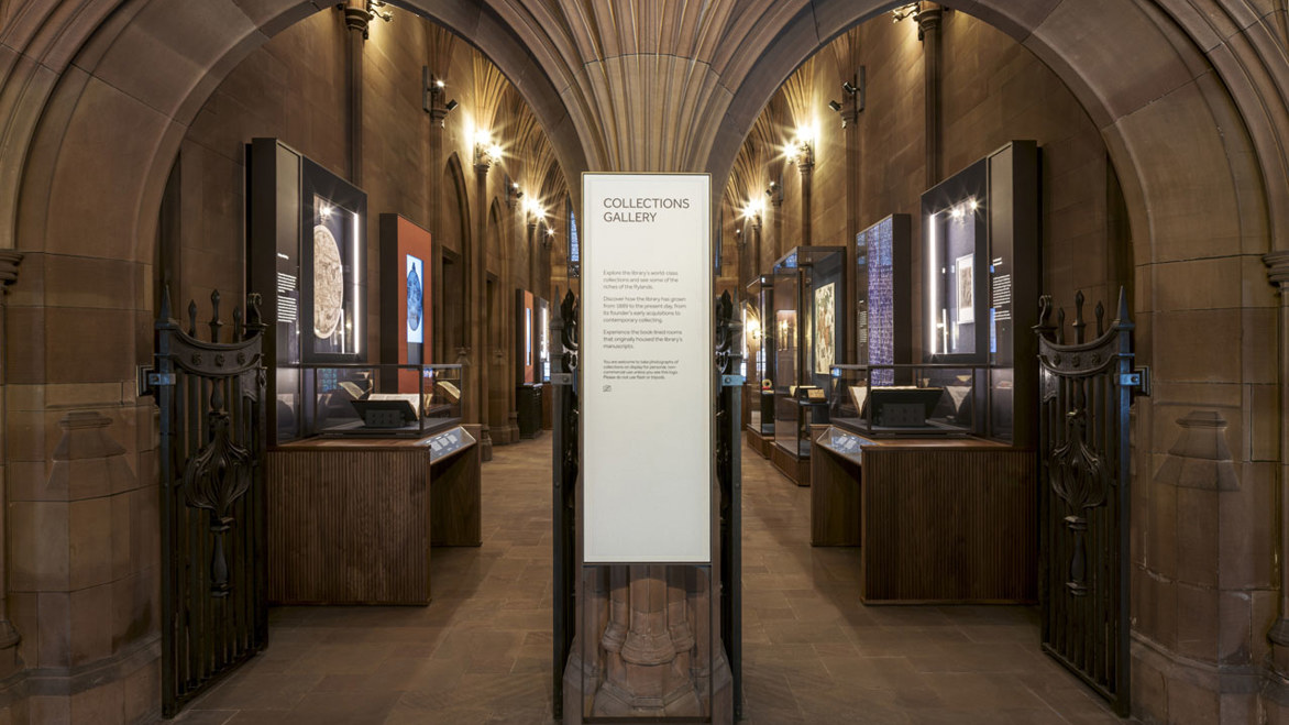 John Rylands Library, Manchester interior arches