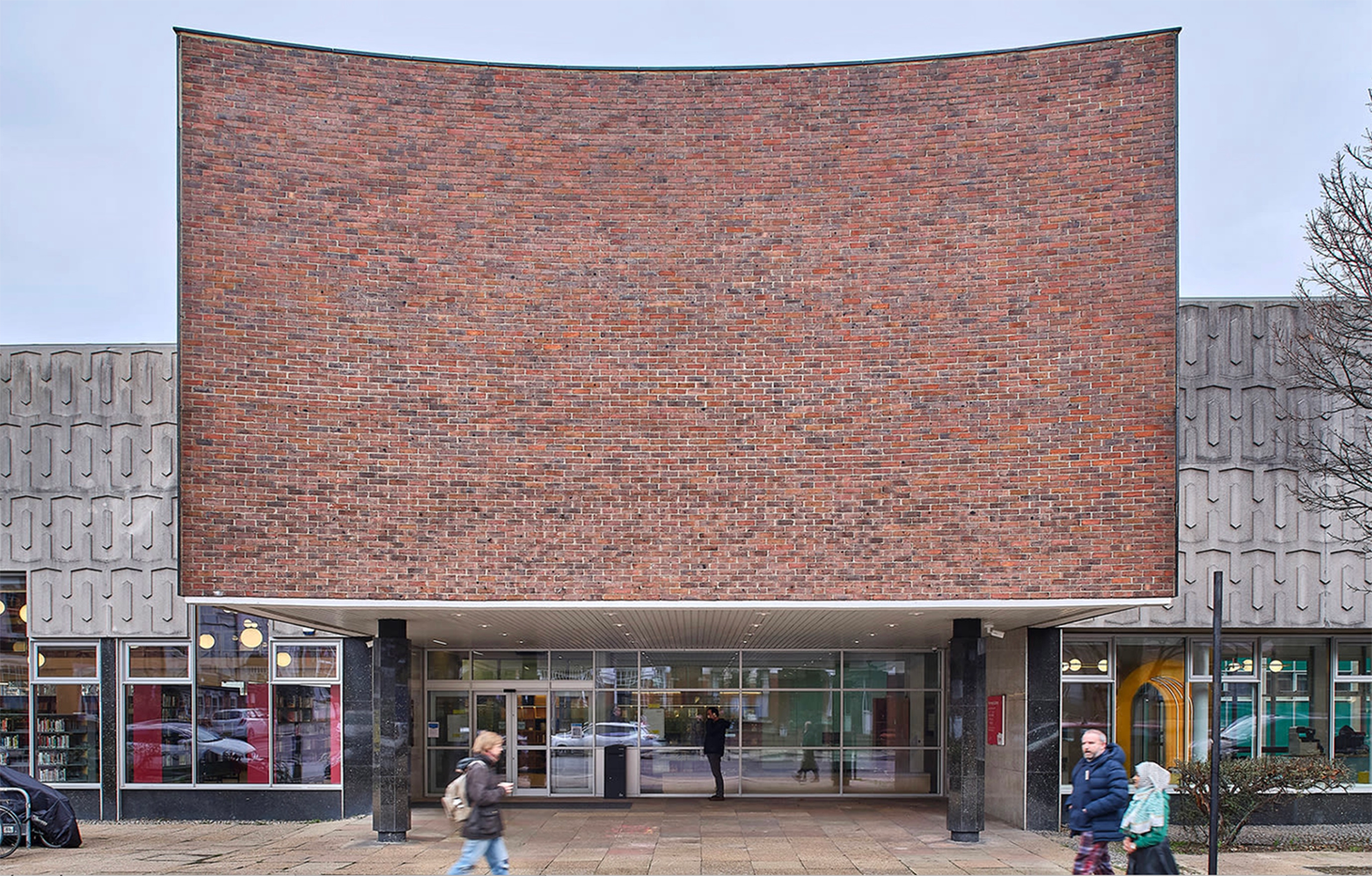 A photograph showing the exterior of Hornsey Library