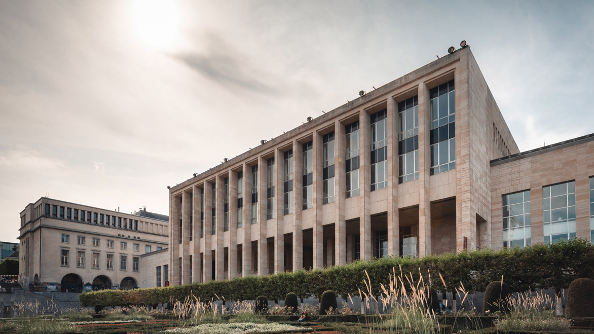 A photograph of the exterior of KBR, The Royal Library Of Belgium