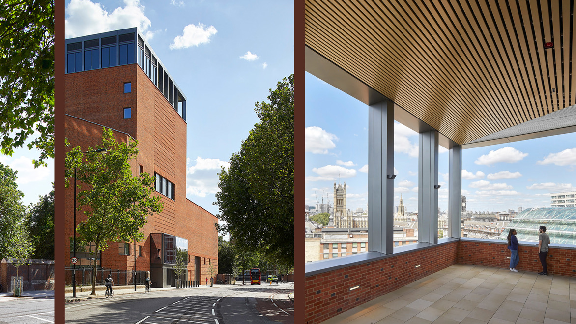 Lambeth Palace Library exterior and upper viewing area