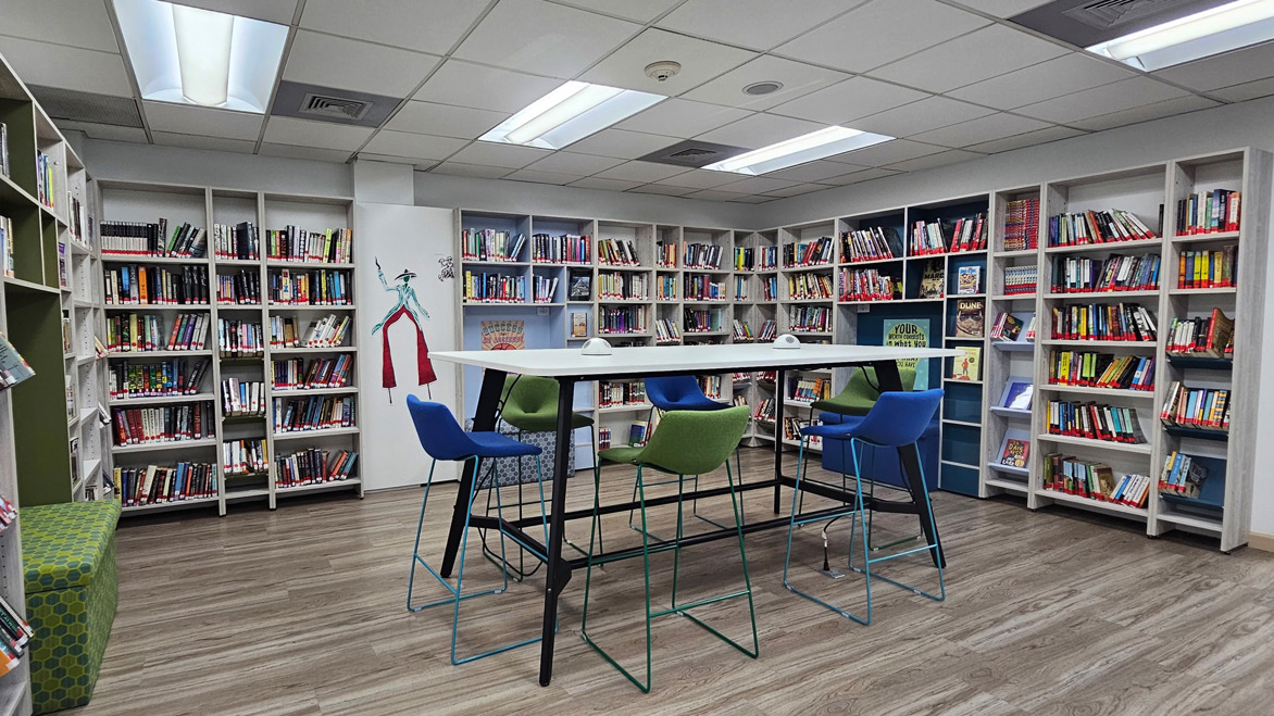 The International School of Port of Spain, Trindad and Tobago library study area