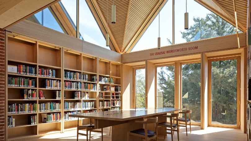 Photo showing the Wordsworth room interior of The New Library, Magdalene College