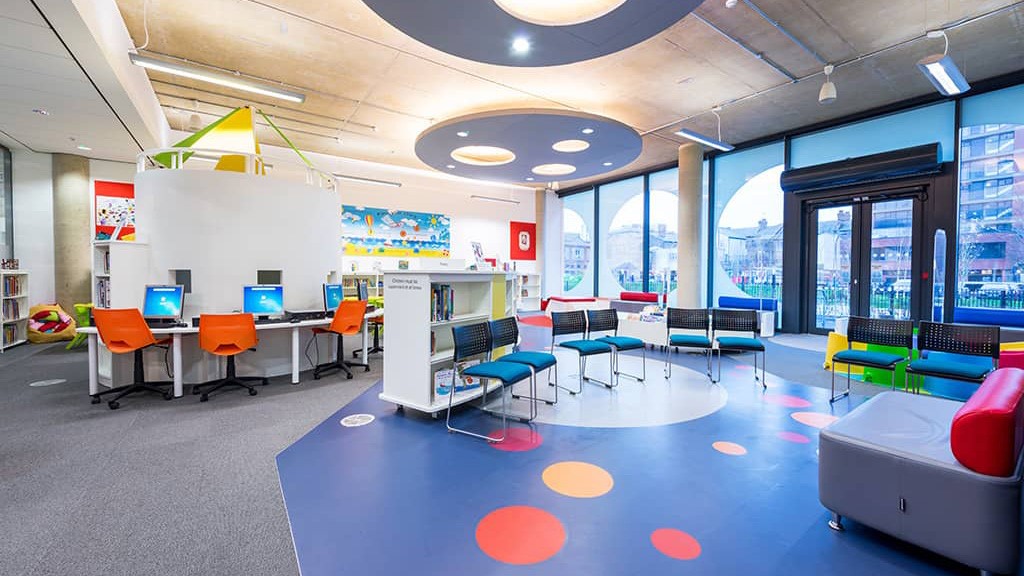 A photo of the children area in Southend University and Public Library