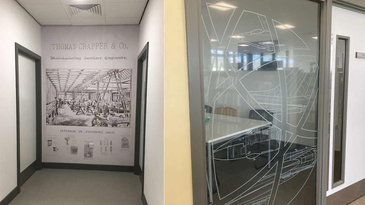 Danum Library Gallery Thomas Crapper And Vulcan Aircraft Wall and Door Designs