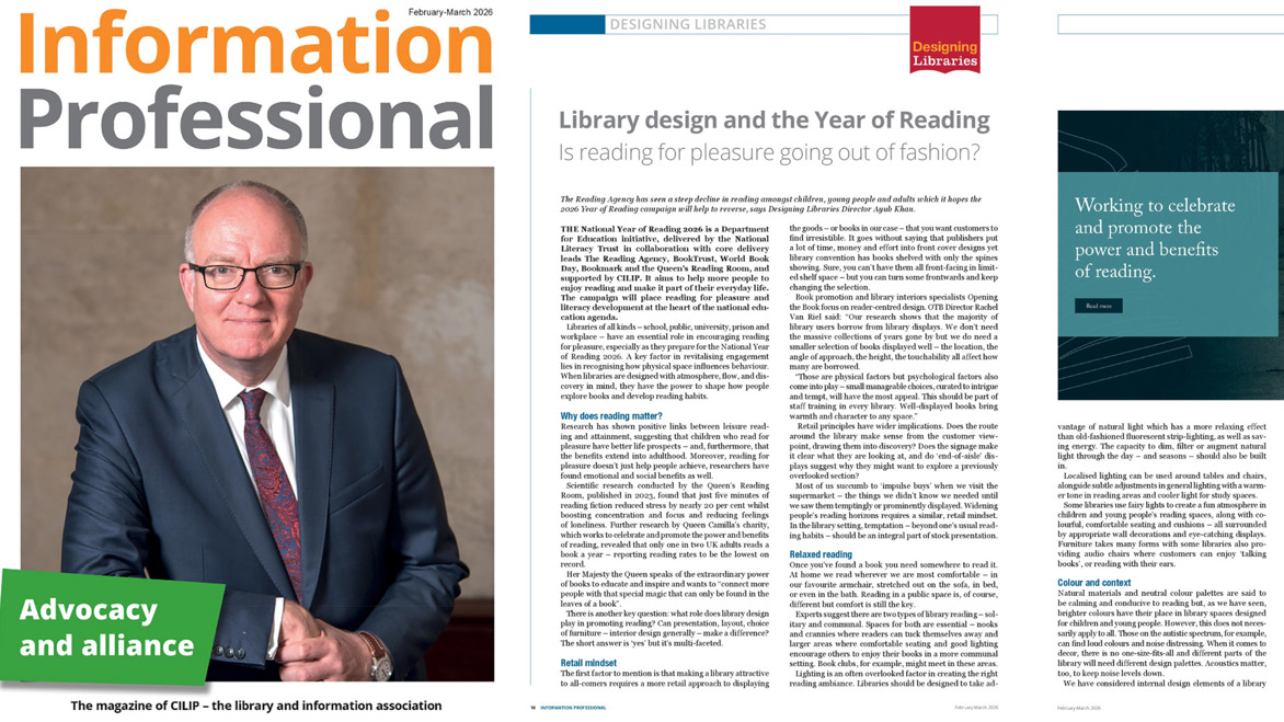 Informational Professional Magazine Library Design and National Year Of Reading Ayub Khan Article