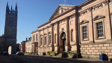 Exterior photograph of Warwick's historic building Old Shire Hall