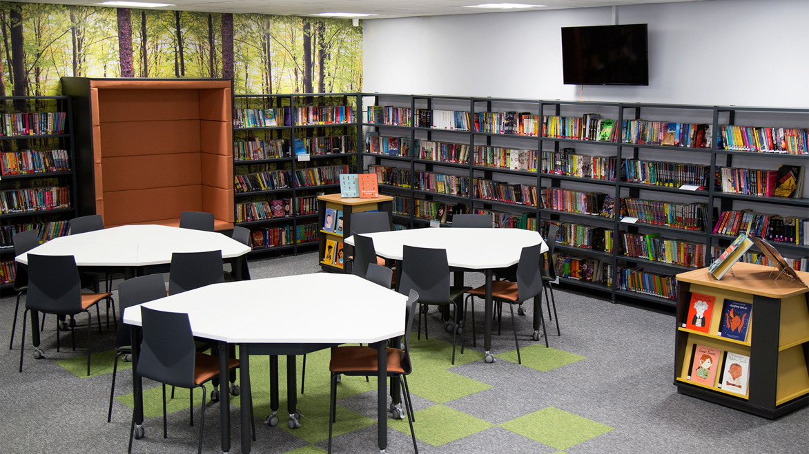 The Ruth Gorse Academy library new study tables