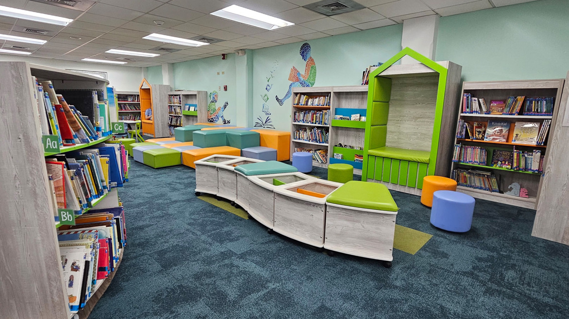 The International School of Port of Spain, Trindad and Tobago Children's area in the library