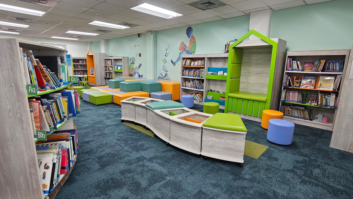 The International School of Port of Spain, Trindad and Tobago Children's area in the library
